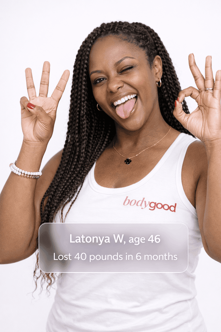 Latonya W, lost 40 pounds in 6 months