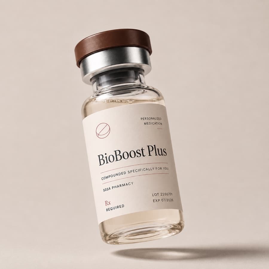 Compounded BioBoost Plus injection vial