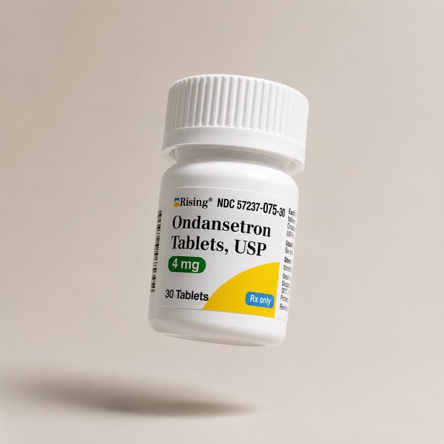Ondansetron 4 mg prescription tablet bottle
