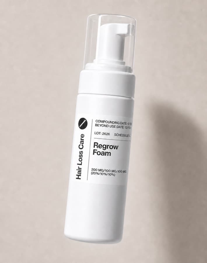 Compounded Regrow Foam pump bottle