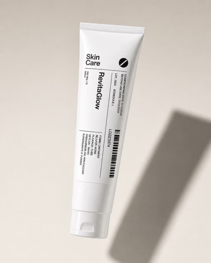 Compounded RevitaGlow skin-care tube