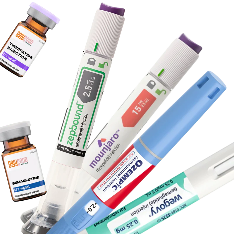 Zepbound, Rybelsus, Metformin, Contrave, Tirzepatide, Mounjaro, GLP-1 medications, Body Good Studio